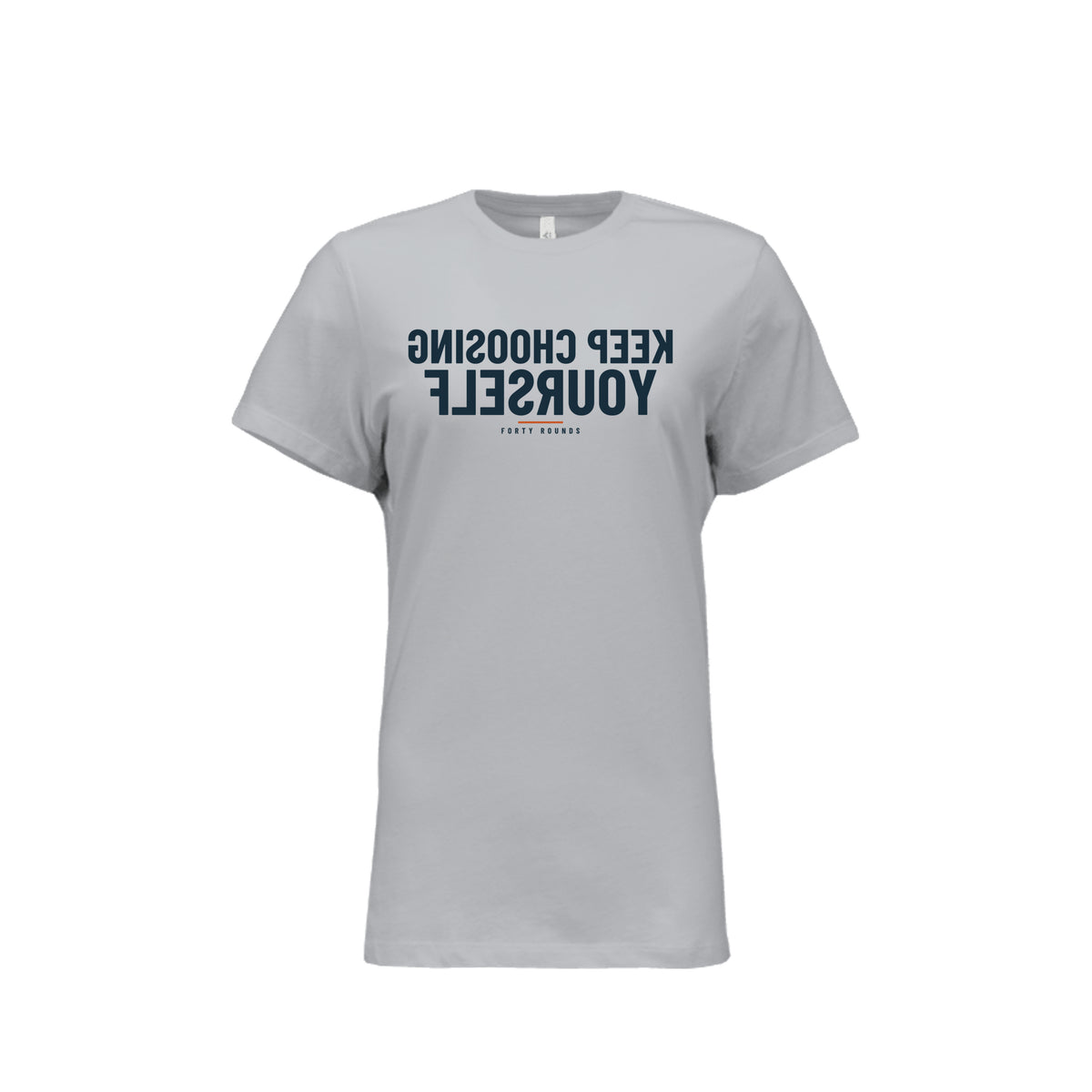 Keep Choosing Yourself — Women’s Relaxed Mirrored Tee · Solid Athletic Grey · Front