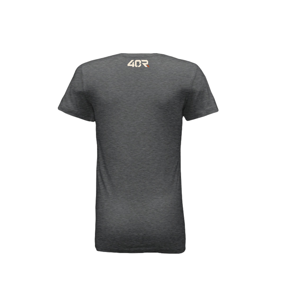 Proud of Who I’m Becoming — Women’s Fitted Mirrored Tee · Drk Grey Heather · Back