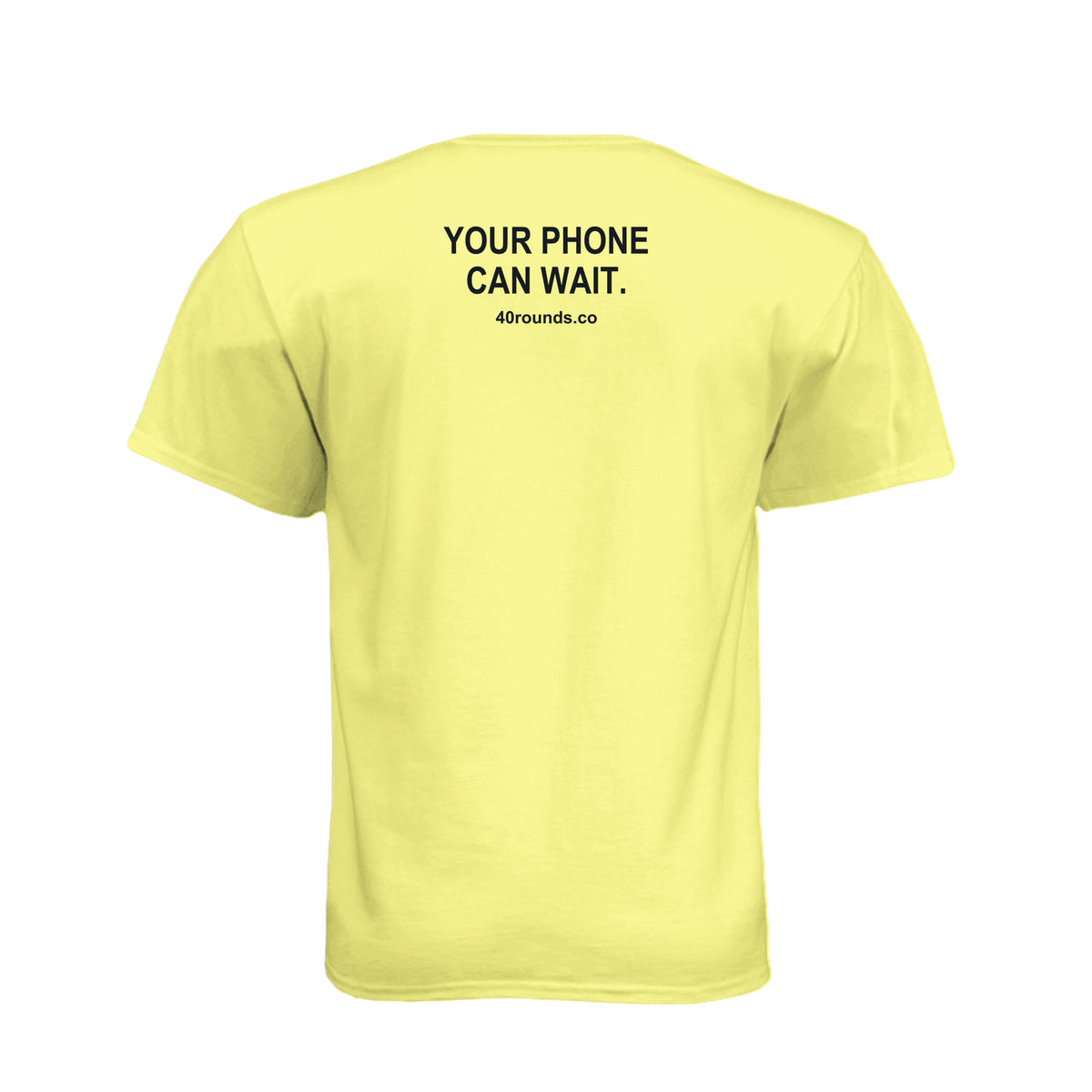 Your Phone Can Wait — Mirrored Graphic Tee · Banana Cream · Back