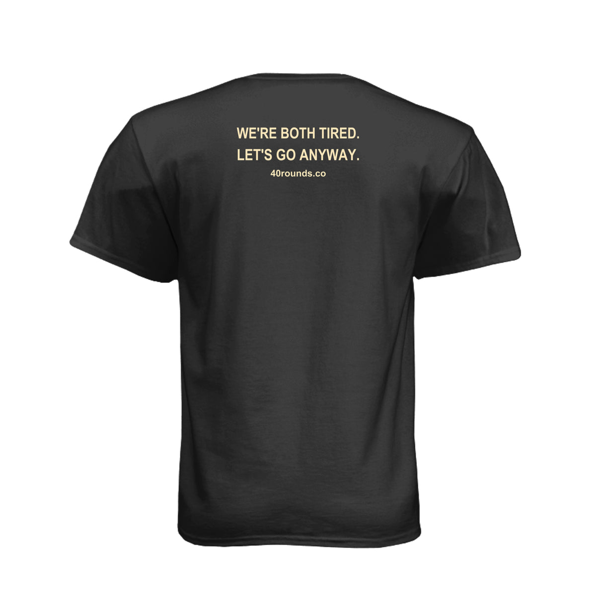 Let’s Go Anyway — Mirrored Graphic Tee · Charcoal · Back