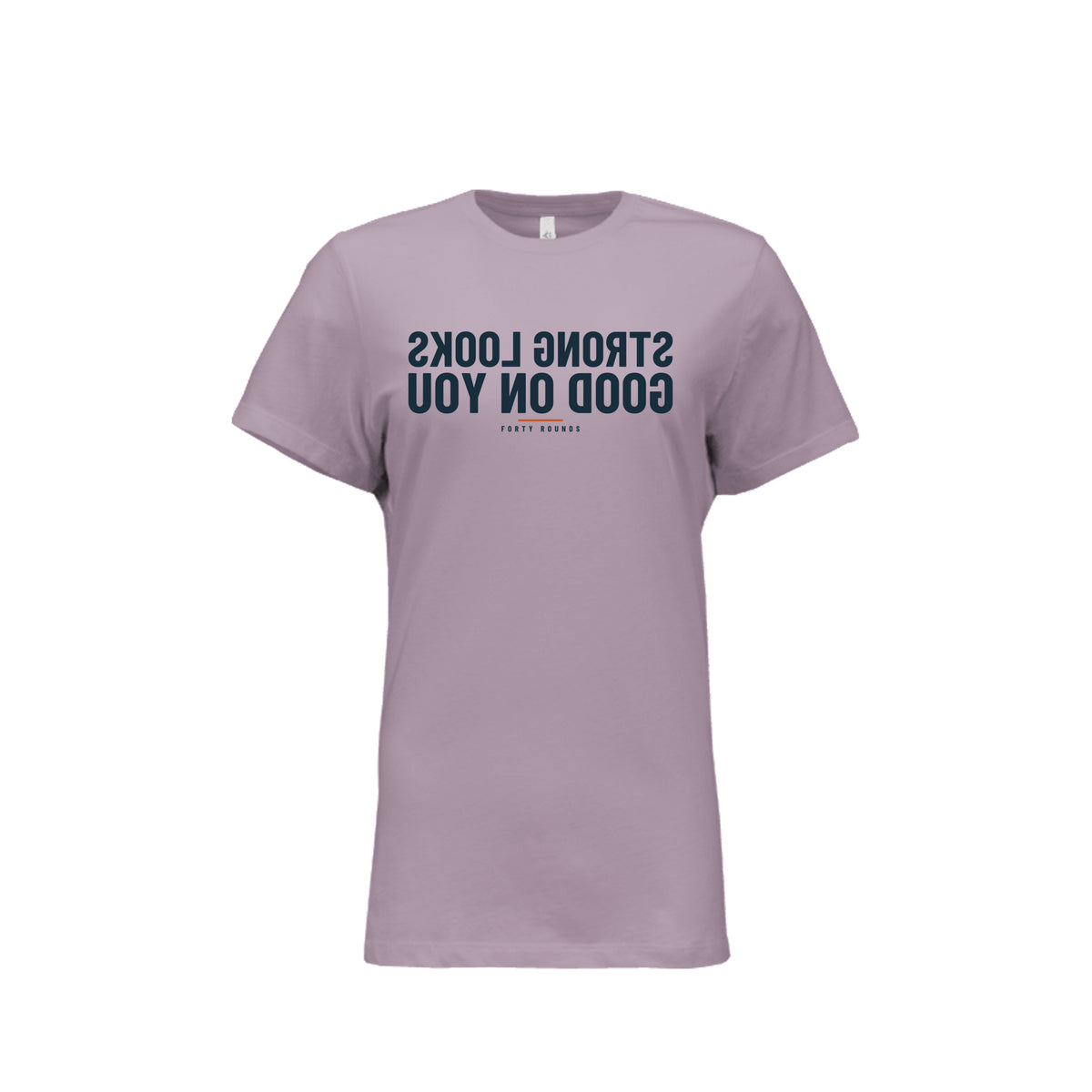 Strong Looks Good on You — Women’s Relaxed Mirrored Tee · Light Violet · Front