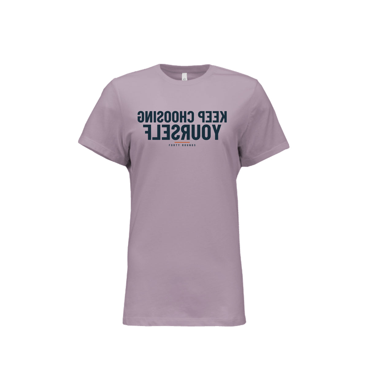 Keep Choosing Yourself — Women’s Relaxed Mirrored Tee · Light Violet · Front