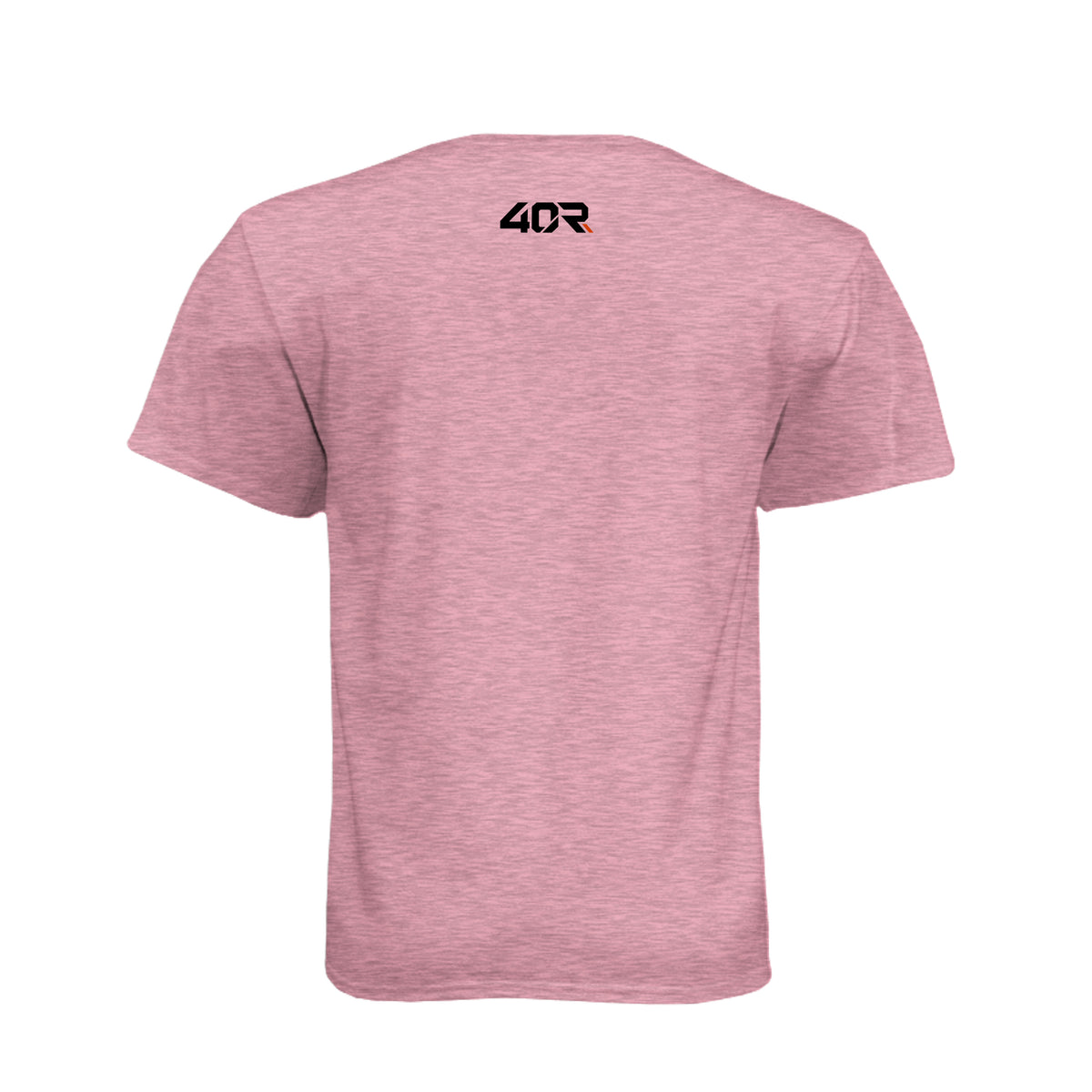 Bad Mood. Good Form. — Mirrored Tee · Heather Light Pink · Back