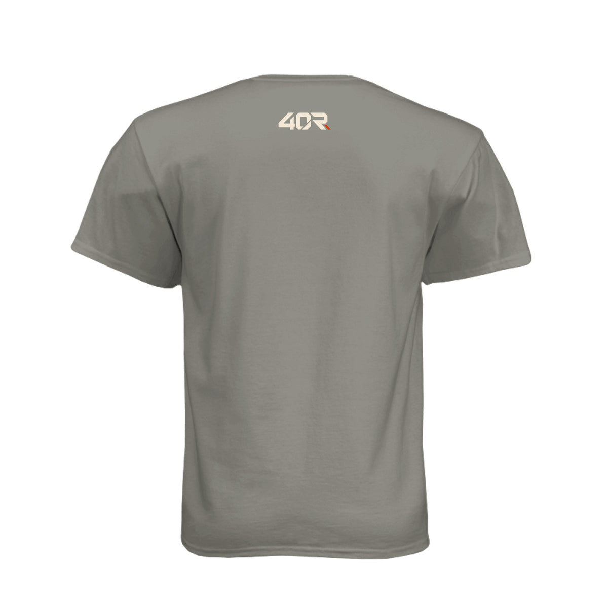 Good Effort. Weird Noises. — Dark Mirrored Tee · Warm Gray · Back