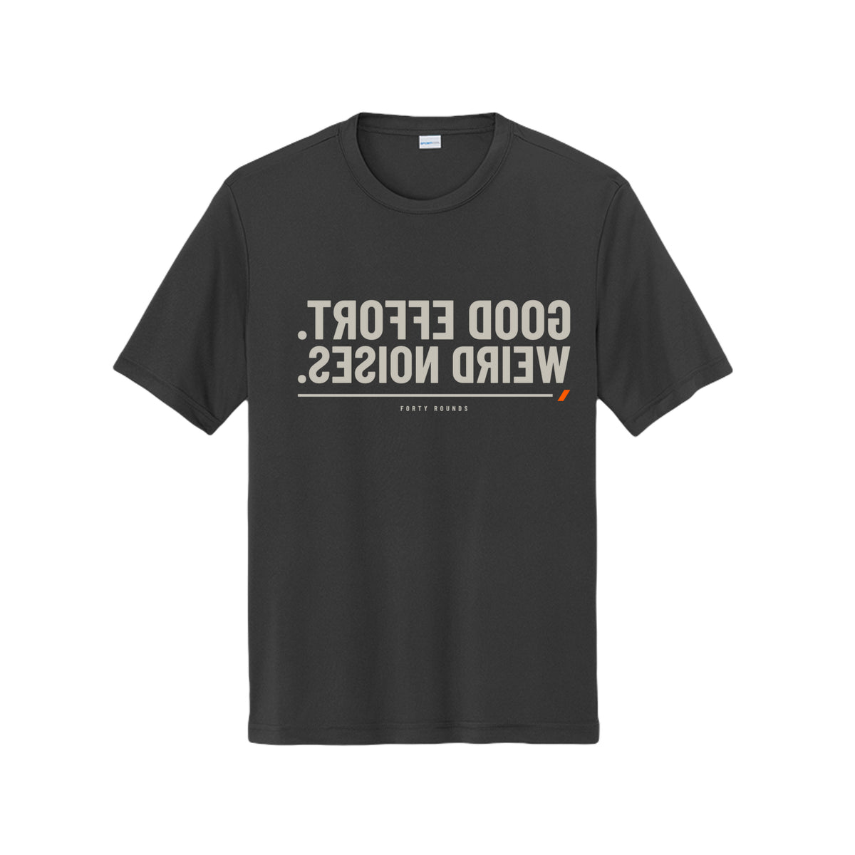 Good Effort — Dryfit Mirror Tee · Black · Front