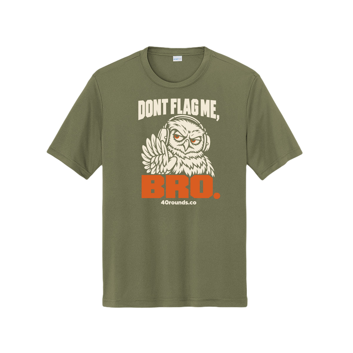 Sin-TRON Dont Flag Me — Dryfit Edition · Olive Drab Green · Front