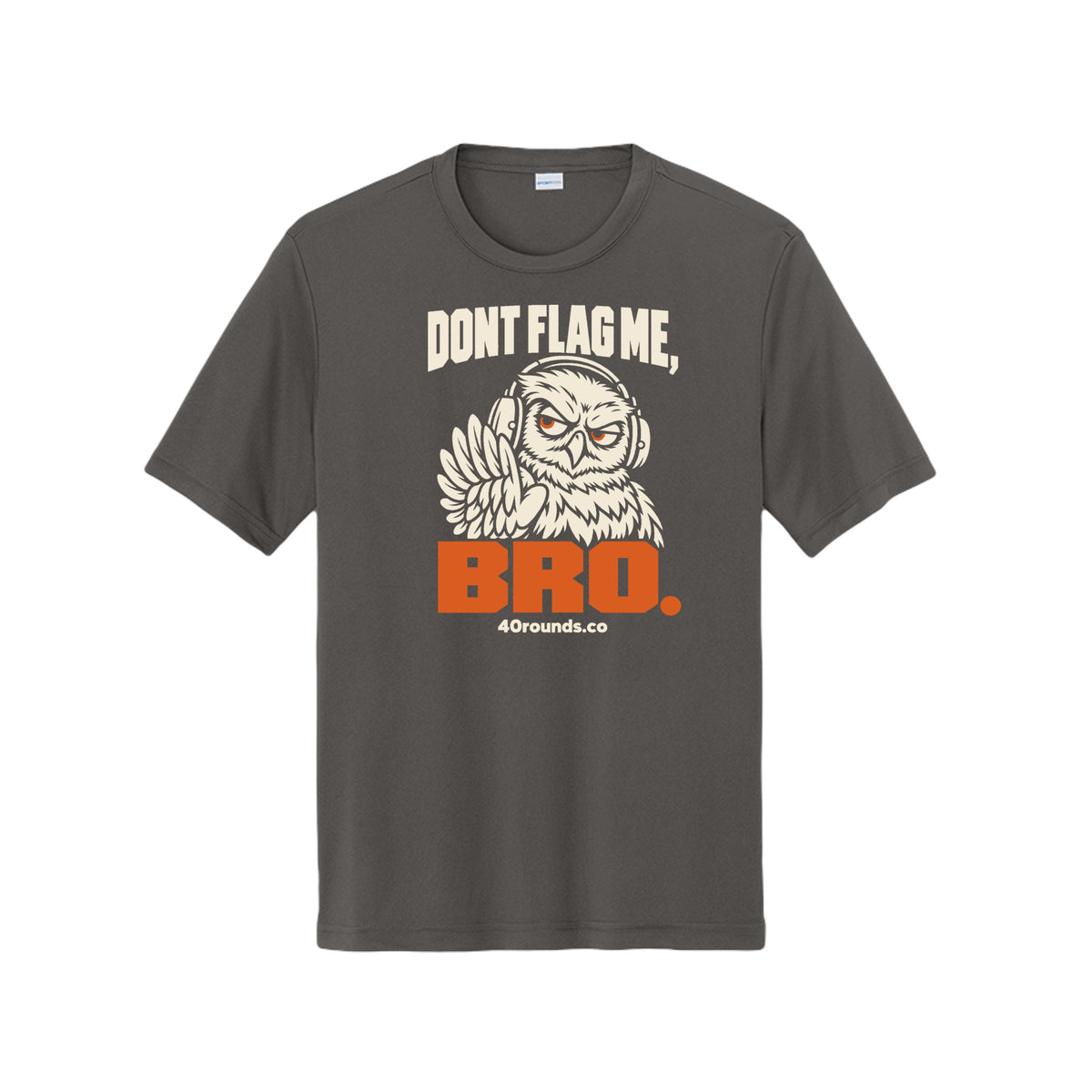Sin-TRON Dont Flag Me — Dryfit Edition · Iron Grey · Front